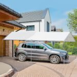 9.6' x 19.5' Carport Heavy Duty Galvanized Car Canopy w/ Included Anchor Kit, 3 Reinforced Steel Cables, White - Image 2