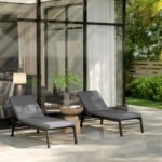 2-Piece Patio Chair Cushions with Backrests, Replacement Cushions for Outdoor Lounge Chair, Gray - Image 8
