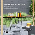 8' x 5' Grill Gazebo, Double Tiered Barbecue Grill Gazebo Shelter with 2 Side Shelves and 10 Hooks for Patio, Garden - Image 6