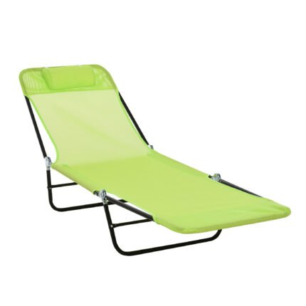 Folding Chaise Lounge Chair with Pool Sun Tanning Chair