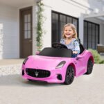 Maserati Gran Turismo Licensed 12V Kids Electric Car w/ Remote Control, Soft Start, LED Lights, Music, Horn - Image 2