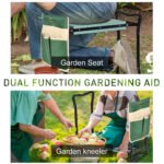 Garden Kneeler Seat Stool Bench Kneeling Pad and 1 Large Side Tool Pouch & Easy Folding Design for Transport & Storage - Image 4