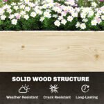 2-Tier Raised Garden Bed with Trellis, Elevated Planter Box for Climbing Plants, Natural - Image 8