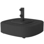 Patio Umbrella Base Outdoor Umbrella Stand with Wheels for 1.5"/1.9" Umbrella Poles