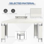 13' x 10' Patio Gazebo Outdoor Canopy Shelter w/ Double Vented Roof, Cream White - Image 5