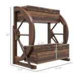 Wooden Wagon Planter Box, 2-Tier Raised Garden Bed, for Vegetables Flowers Herbs, 22" x 13" x 22" - Image 3