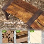 Wooden Garden Bench, Semicircular Round Outdoor Tree Bench, Wrap Around Park Bench for Yard, Patio, Deck, Lawn, Brown - Image 5