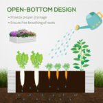 Raised Garden Bed with Cover, Outdoor Galvanized Metal Planter Box Kit, 4 x 3 ft Mini Greenhouse with 2 Large Screen Windows, for Growing Flowers, Vegetables and Herbs, Clear - Image 7
