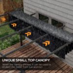 10' x 13' Retractable Pergola Canopy, Aluminum Pergola Sun Shade Shelter for Garden, Patio, Backyard, Deck - Image 5