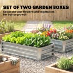 Galvanized Raised Garden Bed, 4' x 2' x 1' Metal Planter Box, for Growing Vegetables, Flowers, Herbs, Succulents, Silver - Image 4