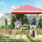 10 x 10 ft Pop Up Canopy Tent with One Push Setup, Outdoor Portable Instant Canopy Shelter w/ Roller Bag - Image 7