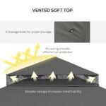 10x12 Gazebo with Shelves, Double Roof, and Netting for Outdoor Use, Perfect for Family Gatherings, Gray - Image 6