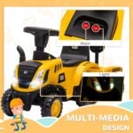 Caterpillar Licensed Ride-On Construction Toy with Shovel & Trailer, No Power Ride-on Tractor for 18-36 Months - Image 6