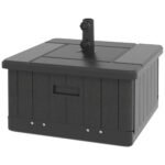 3-in-1 Outdoor Umbrella Base with Wheels and Handles, End Table, Flower Box Planter with Hole, 175 lbs. Capacity