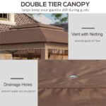12' x 12' Pop Up Canopy Tent with Netting and Carry Bag, Instant Sun Shelter with 137 sq.ft Shade, Tents for Parties, Height Adjustable, for Outdoor, Garden, Patio - Image 8