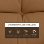 59" Tufted Bench Cushions & Throw Pillows, Replacement Bench Seat Pad, Back & 2 Pillows for Outdoor Furniture, Tan - Image 4