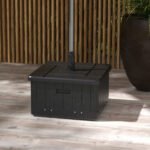 3-in-1 Outdoor Umbrella Base with Wheels and Handles, End Table, Flower Box Planter with Hole, 175 lbs. Capacity - Image 2