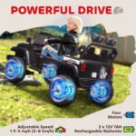 Ride on Truck Car with 2-Seater, 24V Electric Car with 4 Motors, Remote Control, Spring Suspension for 3-8 Years - Image 4