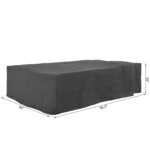 97" x 65" x 26" Weatherproof Outdoor Sectional Patio Furniture Cover with Ultimate Weather Protection, Gray - Image 3