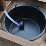 Outdoor Wooden Wishing Well Fountain with Adjustable Water Flow Rate, Rustic Waterfall Fountain, Carbonized Finish - Image 8