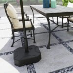 Square Patio Umbrella Base Holder, Heavy Duty Outdoor Umbrella Stand Base, Filled Up to 55lbs with Sand or 44lbs with Water for Garden, Poolside - Image 8