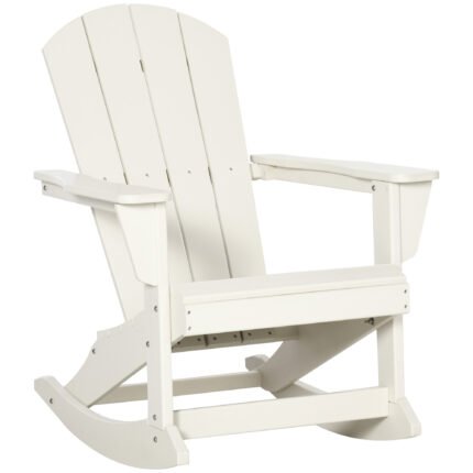 Outdoor Rocking Chair with HDPE Adirondack Porch Rocker Chair