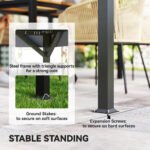 10' x 12' Outdoor Patio Gazebo, Soft Top Gazebo Canopy Shelter with Curtains, Netting, Steel Frame, Hooks - Image 7