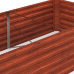 Galvanized Raised Garden Bed, Steel Outdoor Planters with Reinforced Rods, 71" x 36" x 23", Dark Brown - Image 8