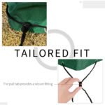 600D Oxford 3-Seater Patio Swing Cover Outdoor Swing Chair Cover Rain Protection Waterproof Anti-UV, Dark Green - Image 7