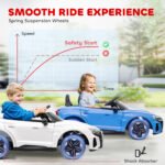 Electric Car for Kids, 12V Licensed Audi RS E-tron GT 3.1 MPH Kids Ride on Car, Ride-on Toy with Remote Control, 4 Suspension Wheels, Horn, Music, Lights, for Boys and Girls, Blue - Image 7