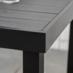Patio Dining Table for 4, Rectangular Aluminum Outdoor Table for Garden Lawn Backyard, Black - Image 8