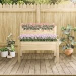 Raised Garden Bed, 2-Tier Wood Planter Stand Plant Grow Box, 34"x34"x28" - Image 2