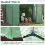 6' x 3' x 5' Portable Walk-in Greenhouse, PE Cover, Steel Frame Garden Hot House, Zipper Door, Top Vent for Flowers, Vegetables, Saplings, Tropical Plants, Green - Image 6