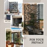 Decorative Outdoor Privacy Screen, See-Through Outdoor Divider/Separator with Twisted Branch Motif for Fun Shadows or Climbing Plant Trellis, Fence Panel for Garden Walkway, Backyard, 6.5FT - Image 6