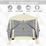 Pop Up Camping Canopy Gazebo Screen Shelter Tent with Mesh and Carry Bag - Image 4