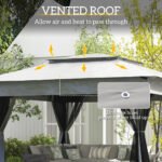11x11 Canopy Gazebo, Portable Outdoor Patio Shelter with Zipper Mesh Privacy Netting, Carry Bag Included, for Family Use - Image 6