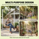 Hammock Chair Stand Only Heavy Duty Solid Steel A-Frame for Hanging Hammock, Egg Chair, Max Load 330 LBS, White - Image 5
