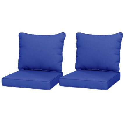 Patio Chair Cushions Set of 2 with Seat & Backrest