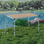 Folding Camping Table, Adjustable Height Aluminum Table, Portable Camping Table for Picnic, Beach, BBQ - Image 3