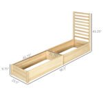 Wood Planter Box with Trellis for Climbing Plants, Raised Garden Bed for Outdoor Flowers Herbs, 91"x24"x43", Natural - Image 3