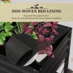 Galvanized Raised Garden Bed, Metal Planter Box with Legs, Storage Shelf and Bed Liner, Black - Image 7