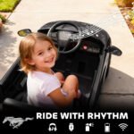12V Kids Ride On Car, Licensed Ford Mustang Mach-E Electric Car with Remote Control, LED Light, Music - Image 7