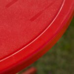 Kids Table and Chair Set, Outdoor Folding Garden Furniture, Picnic Table for Patio Backyard, with Removable & Height Adjustable Sun Umbrella, Red - Image 8