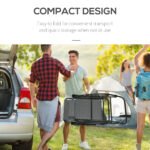 Outdoor Rocking Chair Set of 2, Patio Folding Lawn Rocker Set with Headrests for Yard, Patio, Deck, Backyard, Gray - Image 4