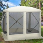 Pop Up Camping Canopy Gazebo Screen Shelter Tent with Mesh and Carry Bag - Image 2