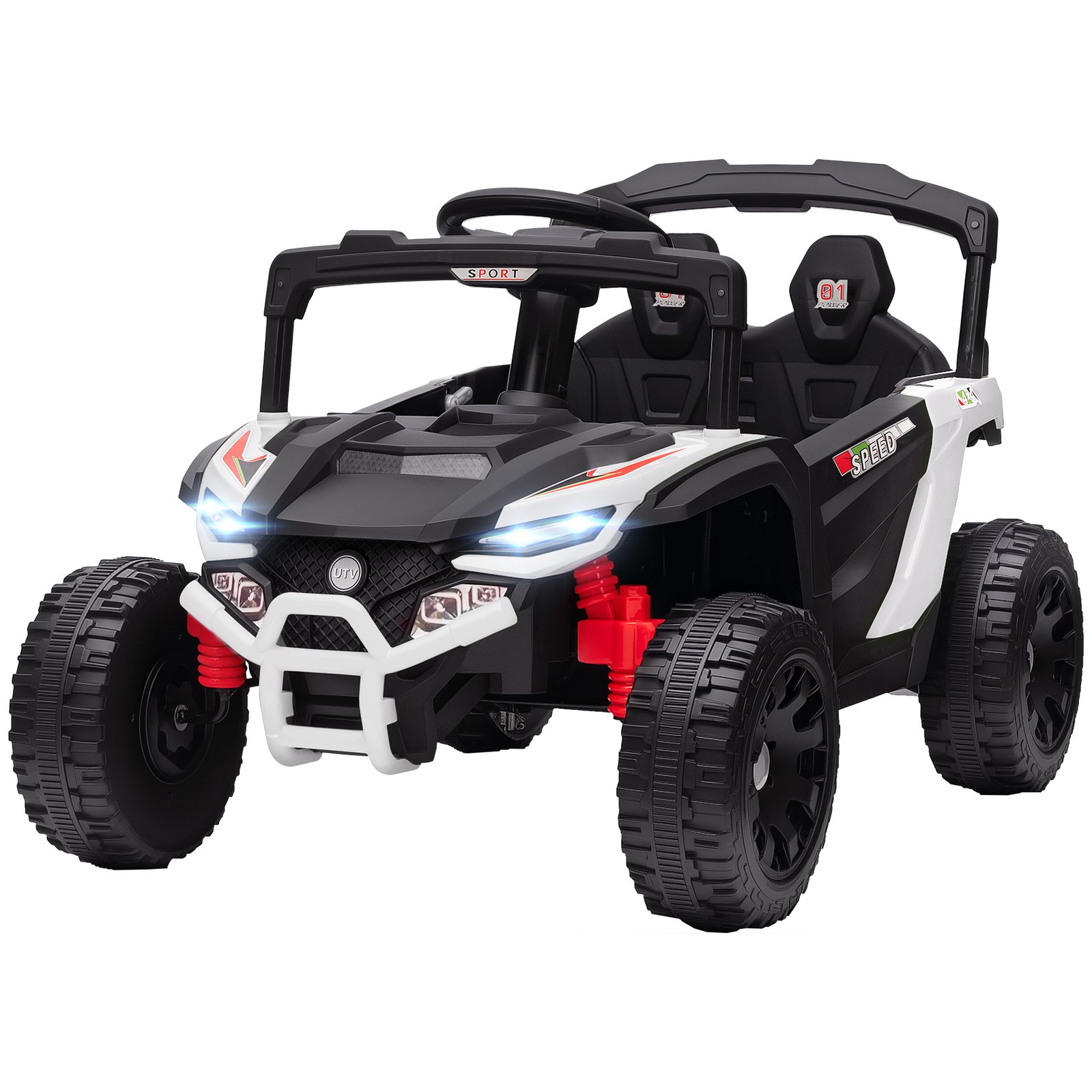 D5I2de19db1dceea1.jpg 12V Kids Ride On Truck, Battery Powered Electric UTV Vehicle with Rear Suspension, Remote Control for 3-5 Years - Image 1