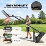 Portable Basketball Hoop Outdoor, 8-10ft Adjustable Basketball Goal, 47 Inch Shatterproof Backboard, Hand-Crank Lift - Image 6