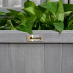 Wood Planter with Trellis for Vine Climbing, Raised Garden Bed, Privacy Screen for Backyard, Patio, Dark Gray - Image 7