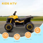 12V Kids ATV Quad Car with Forward & Backward Function, Four Wheeler for Kids with Wear-Resistant Wheels, Music, Electric Ride-on ATV for Toddlers Ages 3+ Years Old - Image 4