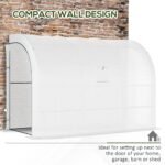10' x 5' x 7' Outdoor Walk-In Greenhouse, Plant Nursery with Zippered Doors, PE Cover and 3 Wire Shelves, White - Image 5